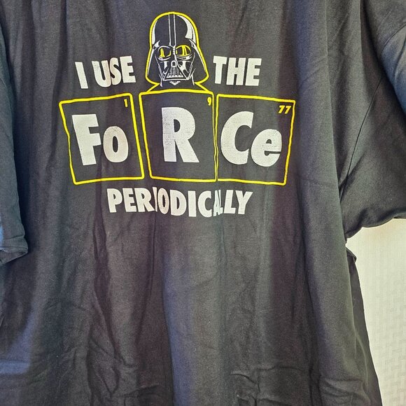 Star Wars Darth Vader "I Use The Force Periodically" T-Shirt 3XL Black - Picture 3 of 7